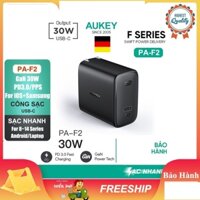 Cốc Sạc Nhanh Aukey PA-F2 Cổng Type C Power Delivery 30W cho điện thoại máy tính bảng