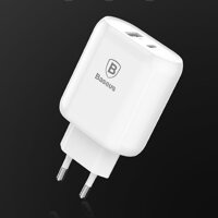 Cốc sạc nhanh Baseus công xuất 32W cổng TypeC và PD Sạc Nhanh USB Charger Đối Với iPhone X 8 kèm cáp Type C Cáp Sạc Nhanh Sạc Điện Thoại Cho Samsung S9 S8