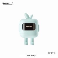 Cốc sạc nhanh cổng Type C REMAX RP-U115 PD 20W(Xanh)