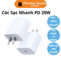 Cóc Sạc Nhanh, Củ Sạc 20W,Sạc Nhanh 20W Phù Hợp Sạc Cho Các Dòng Táo Từ 7,8 Tới 14 P.r.omax.