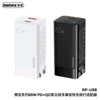 Cốc sạc nhanh đa năng GaN Remax RP-U98 Siya Series max 65W 1 Cổng USB A 1 Cổng Type C