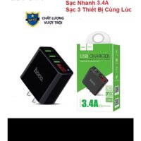 Cốc sạc nhanh HOCO C15 củ sạc nhanh HOCO C15 cu sac dien thoai coc sac nhanh 5V 3A có đèn Led thông minh