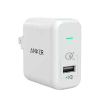 Cốc sạc nhanh QC 3.0 Anker A2010 IQ Powerport+ 1 cổng 18W chính hãng