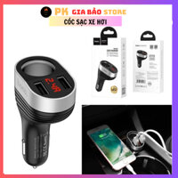 Cốc Sạc Ô Tô Hoco Z29 1 Cổng Tẩu Sạc, 2 Cổng Sạc USB - BH 1 Năm | Tẩu sạc xe hơi | Bộ chia tẩu sạc