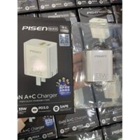 CÓC SẠC PISEN 33W HÀNG CHÍNH HÃNG PISEN BẢO HÀNH LỖI 1 ĐỔI 1, NHỎ GỌN VÀ TIỆN LỢI