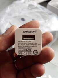 Cóc Sạc Pisen 5V - 1A iPhone Nhỏ Gọn - Chính hãng