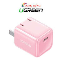 Cốc sạc Ugreen Foldable Mini Fast Charger 20W CD249 - Hàng chính hãng - Hồng nhạt