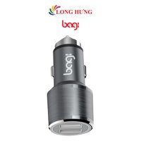 Cốc sạc xe hơi Bagi QC 3.0 2A 2USB CC-O30 - Hàng chính hãng - Xám