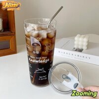 Cốc Sippy ZOOMING 1000ml, có nắp Cốc thủy tinh dung tích lớn, Quà tặng Cốc nước nóng thủy tinh Borosilicate cao chịu nhiệt