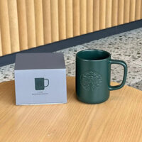 Cốc Starbucks màu xanh đậm.Retro Coffee Cup cá nhân