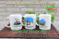 Cốc sứ bát tràng in ảnh gấu