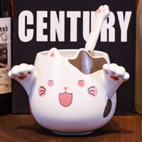 Cốc Sứ Cafe Mèo 3D Cho Bạn Gái Dễ Thương Có Tay Cầm Kèm Thìa, Ly Sứ  Cỡ To Tặng Quà Sinh Nhật