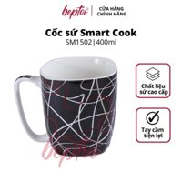 Cốc sứ cao cấp, ly sứ hoa văn Smart Cook SM1502 dung tích 400ML