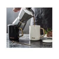 Cốc sứ có nắp màu đen