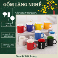 Cốc Sứ Có Quai 320Ml Nhiều Màu Sản Xuất Tại Bát Tràng- Ly Uống Nước Có Quai