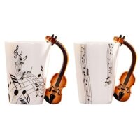 Cốc sứ có tay cầm hình đàn violin