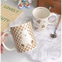 cốc sứ hình chú gấu dễ thương/cốc couple cute