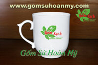 Cốc sứ ngọn lửa Bát Tràng in logo