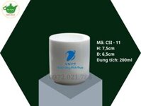 Cốc Sứ Trắng Không Quai 200ml In Logo