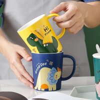 Cốc Sứ Uống Nước 350ml Hình Khủng Long Dễ Thương