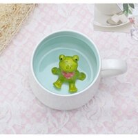 Cốc Sứ Uống Nước Chịu Nhiệt Hoạt Hình Động Vật 3D 400ml