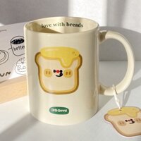 Cốc Sứ Uống Nước Dung Tích Lớn 300ml Kiểu Dáng Dễ Thương Cho Cặp Đôi