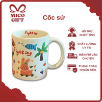 Cốc sứ uống nước hình Graffiti dễ thương - Mico Gift