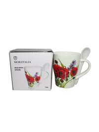 Cốc sứ xương 12 oz kèm muỗng