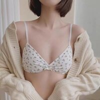 Cốc tam giác Pháp Cô gái hoa không dây Siêu mỏng ngực lớn Quần lót sinh viên Nhật Bản nhỏ