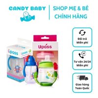 Cốc tập uống 2 tay cầm Upass 💥 CAO CẤP 💥 cốc tập uống tay cầm được thiết kế phía dưới đáy giúp bé cầm nắm dễ dàng