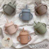 Cốc tập uống nước Silicon hình Mèo chống đổ cho bé - in'Joi Decor
