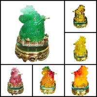 CÓC THIỀM THỪ CÕNG BẮP CẢI ĐẾ THỦY TINH XOAY CAO 14CM