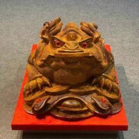 Cóc Thiềm Thừ gỗ Hương Ta kích thước 28x42 cao 20m Cóc Cụ Tài Lộc