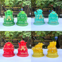 CÓC THIỀM THỪ -  TỲ HƯU CÓ ĐẾ XOAY TRÒN 360 ĐỘ - ĐẶT BAN THẦN TÀI CAO 15CM - ĐƯỜNG KÍNH 11CM