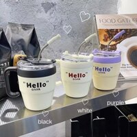 [Cốc Thủy Tinh Cà Phê Chống Bỏng] Ống Hút Thép Không Gỉ - Thiết Kế Đơn Giản, Phù Hợp Văn Phòng & Đi Làm