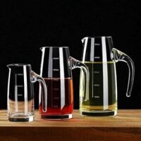 Cốc thủy tinh chia vạch có tay cầm, cốc thủy tinh rót rượu vang