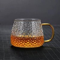 Cốc thủy tinh chịu nhiệt cao cấp vân sần thấp