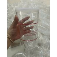 Cốc thủy tinh có ron cao su đựng nước máy xông hơi nóng 1 cần 707A, giá 220.000 đồng, phụ kiện thay thế trong spa.