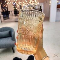 Cốc Thủy Tinh Decor  Cốc vàng Dubai size to họa tiết Ả Rập  Ly uống nước - trà chanh - sinh tố phong cách 2022
