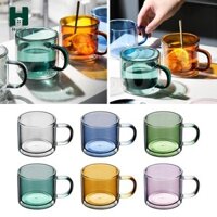 Cốc Thủy Tinh Homyl Miệng Tròn Drinkware Bia Cà Phê Cốc Sữa Nhiều Màu Cốc Trà Champagne Cho Nhà Hàng Gia Đình