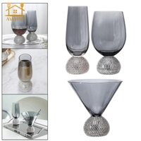 Cốc thủy tinh màu xám, nhẹ nhàng cổ điển và thiết thực, chắc chắn