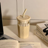 Cốc Thủy Tinh Ống Hút Chịu Nhiệt Nhiệt Độ Cao Cốc Nước Bé Gái Cao Cấp Borosilicate Cao Trà Mùa Hè Tách Nước 2024