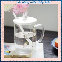 Cốc thủy tinh uống nước, cốc uống trà, cà phê phù hợp văn phòng