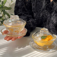 Cốc Tổ Chim Có Nắp Bát Thủy Tinh Món Tráng Miệng Bát Bộ Bát Trong Suốt Hộ Gia Đình Trung Quốc Bộ Món Ăn Phnom Penh Chịu Nhiệt