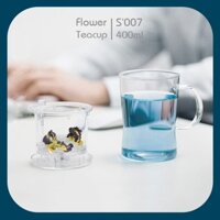 Cốc trà thủy tinh chịu nhiệt có van khóa S007 400ml-Ly lọc trà thủy tinh chịu nóng lạnh SamahomeShop