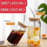 Cốc TT Coca nắp gỗ ống hút GF5867 - 400ml
