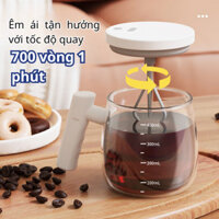 CỐC TỰ KHUẤY THÔNG MINH 400ML công suất 700v/phút Cốc xoay di động pha trà pha sữa kèm sạc - UNIHOME CD02