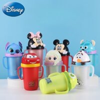 Cốc Uống Nước 3D Hình Công Chúa Disney / Nàng Tiên Cá / Chuột Mickey Kèm Ống Hút Xinh Xắn Cho Bé Gái
