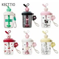 Cốc uống nước KECTTIO, Tay cầm di động có chai nước ống hút, Mũ chống bụi ống hút Kawaii Dung tích cao Chống rò rỉ Cocktail Blend Shaker Ly nước ép trái cây
