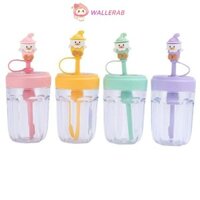 Cốc uống nước ống hút WALLERAB, Nắp bụi ống hút Chai nước vịt dung tích lớn, Kawaii có ống hút 400ML Cocktail Blend Shaker Ly nước ép trái cây